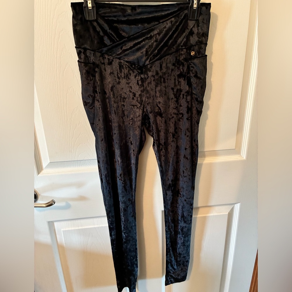 Fabletics Black Velvet Leggings